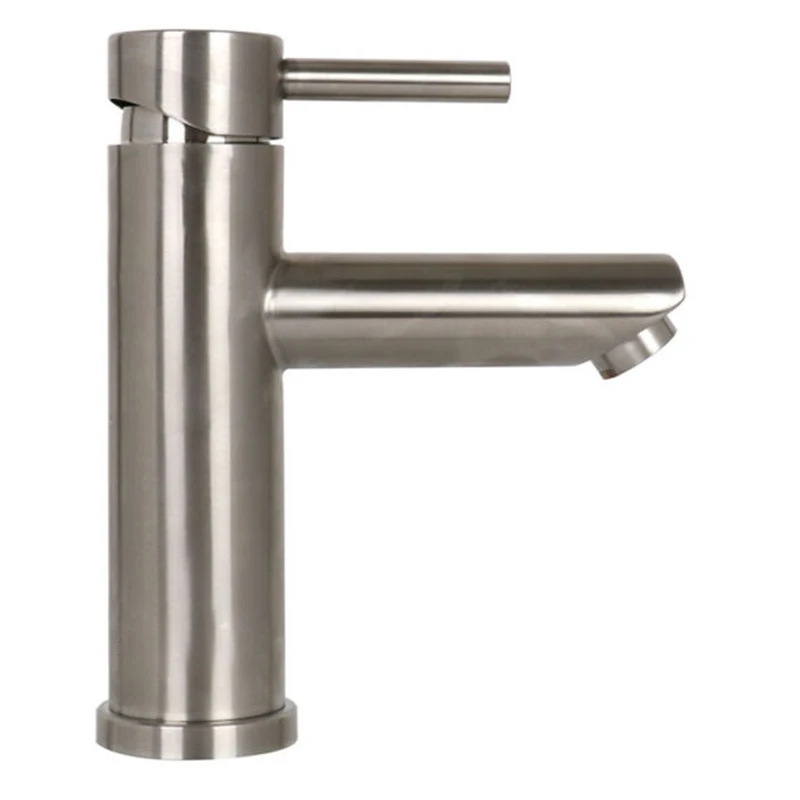 

Stainless steel Faucet Plastic valve Lifting Mixer Tap Single Hole Bathroom