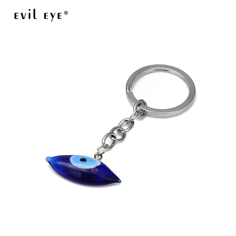 Брелок для ключей от сглаза серебряное кольцо турецкий синий глаз