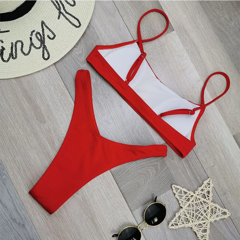 

Bikini 2020 Solid Swimsuit Women Swimwear Push Up Bikini Set Patchwork Biquini Brazilian Summer Beach Bathing Suit Swim Wear