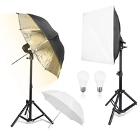 9w continuous umbrella lighting kit 30x30cm collapsible diffuser mini softbox for tabletoplow angle photo video studio shooting