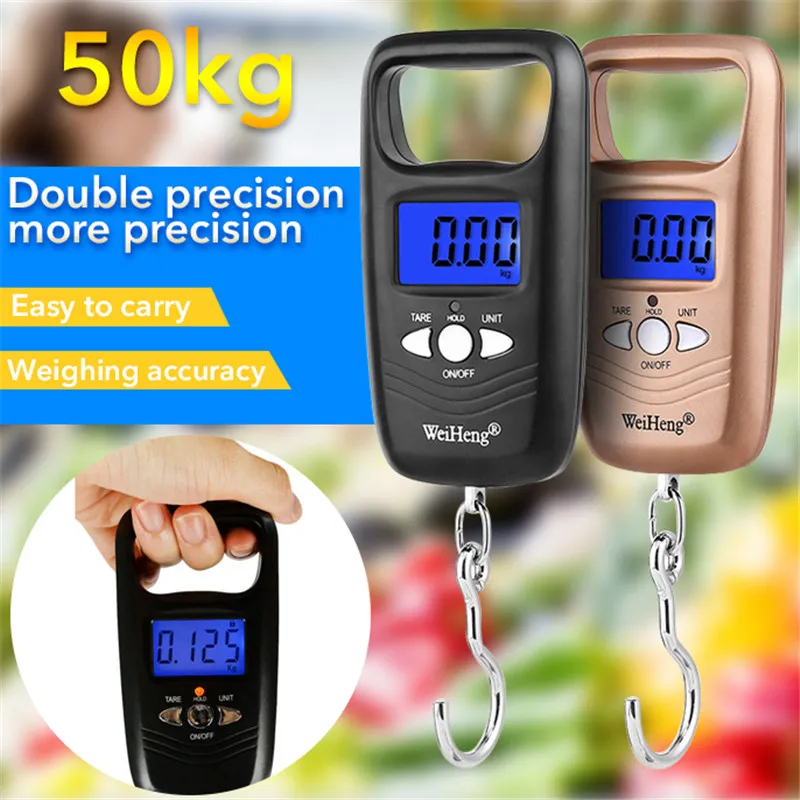 50 кг/10 г Вес мини Висячие весы карманные LCD Цифровые высокоточные для багажа
