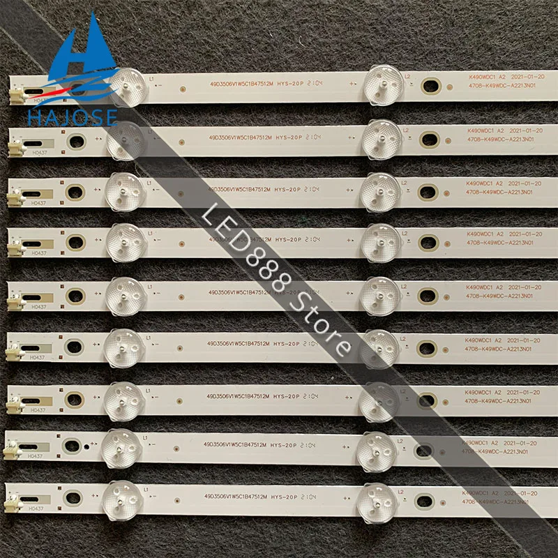 Светодиодная лента для подсветки 49U5070 49BDL3056Q K490WDC1 A2 4708-K49WDC-A2213N01 5 ламп 20 комплектов