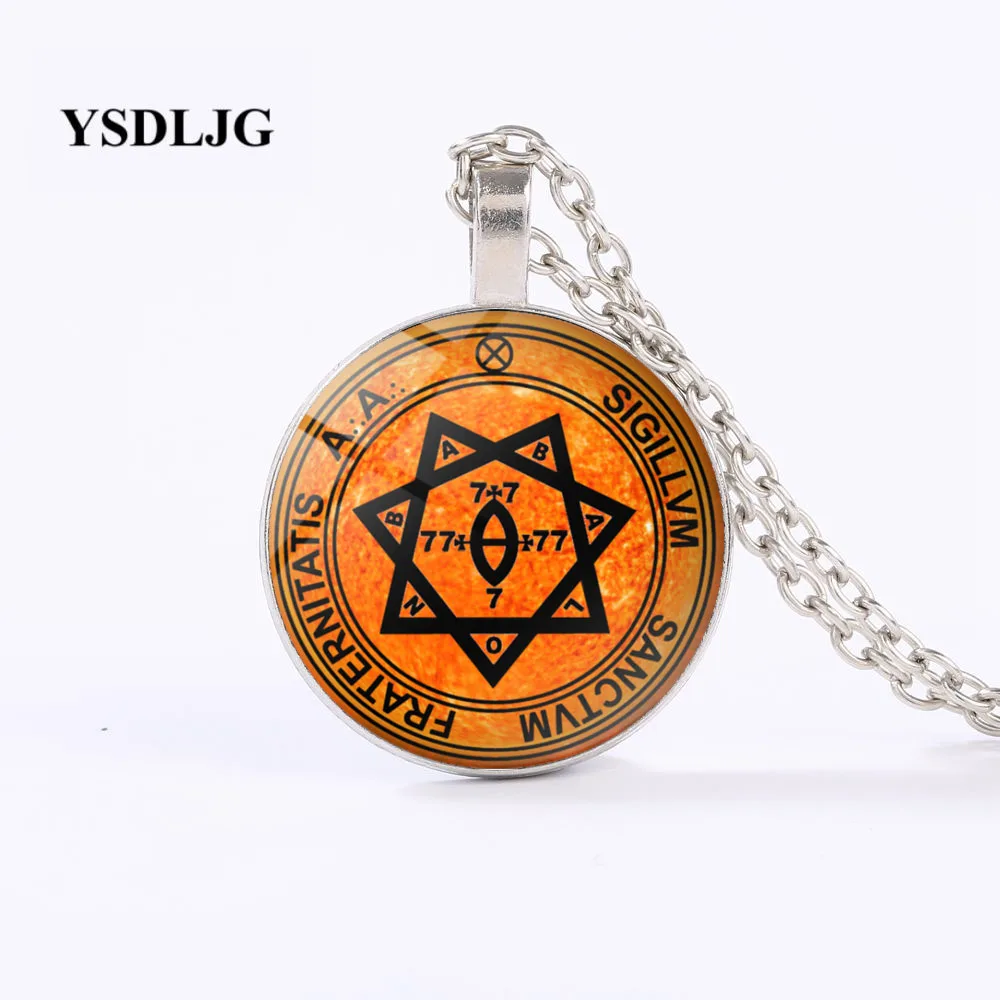 GDRGYB Esoteric ожерелье-Argentum Astrum Sun Seal Thelema-оккультное ожерелье с подвеской Aleister Crowley |