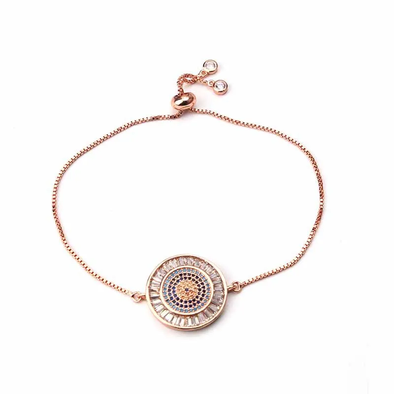 

Классический браслет с микроинкрустацией от сглаза