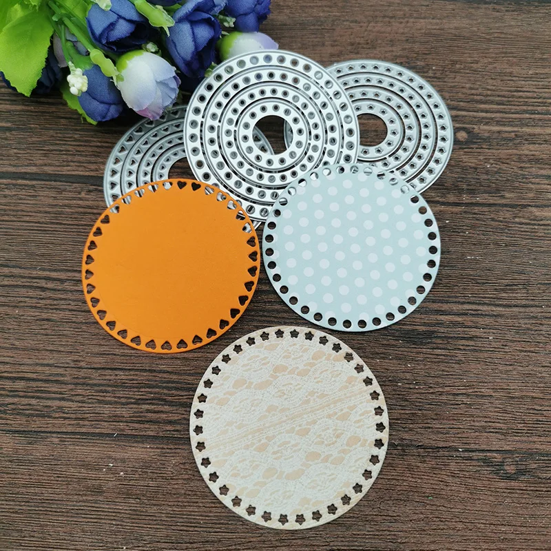 

Lace RoundSuit frame Stamps Metal Cutting Dies Stencils For DIY Scrapbooking Decorative Embossing Handcraft Die Cutting Template