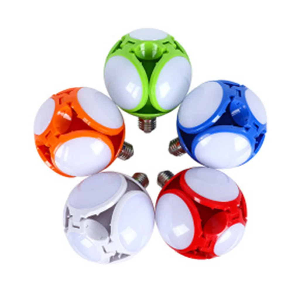 Складной светодиодный светильник для гаража с 4 регулируемыми панелями 360