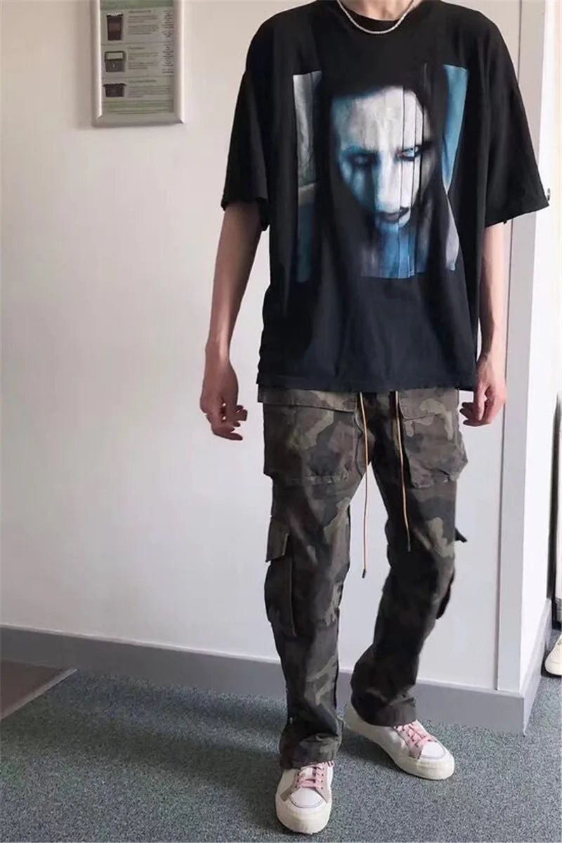 

Marilyn Manson T-shirt Men Women High Quality Digital Direct Injection T Shirt Marilyn Manson Fashion Casual Top Tees