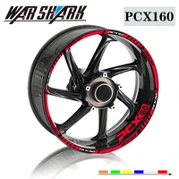 pcx160 wheel sticker sell well motorcycle accessorie reflective rim stripe decal cover front rear full set fit for honda pcx 160