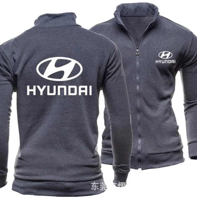 

2021 new print autumn men's HYUNDAL logo hoodless Sweatshirt Street jacket sportswear Pullover a