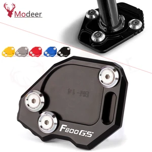 Main Side Stand Cover CNC Kickstand Support Pad Enlarger For BMW F800GS F800 GS F 800 GS 2008 2009 2010 2011 2012 2013 2014 2015