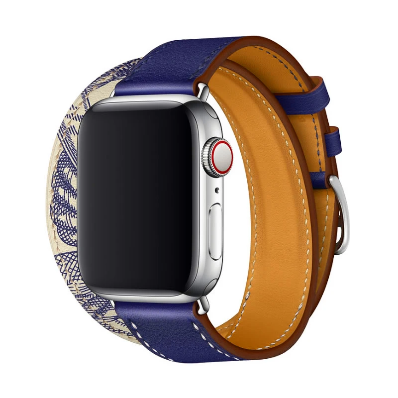 Для Apple Watch Series 5 4 40/44 мм браслет на запястье часы с ремешком из натуральной кожи