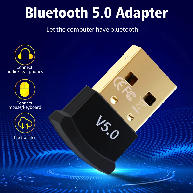True 5 0 Bluetooth адаптер USB передатчик для ПК компьютер рецептор ноутбук наушники аудио