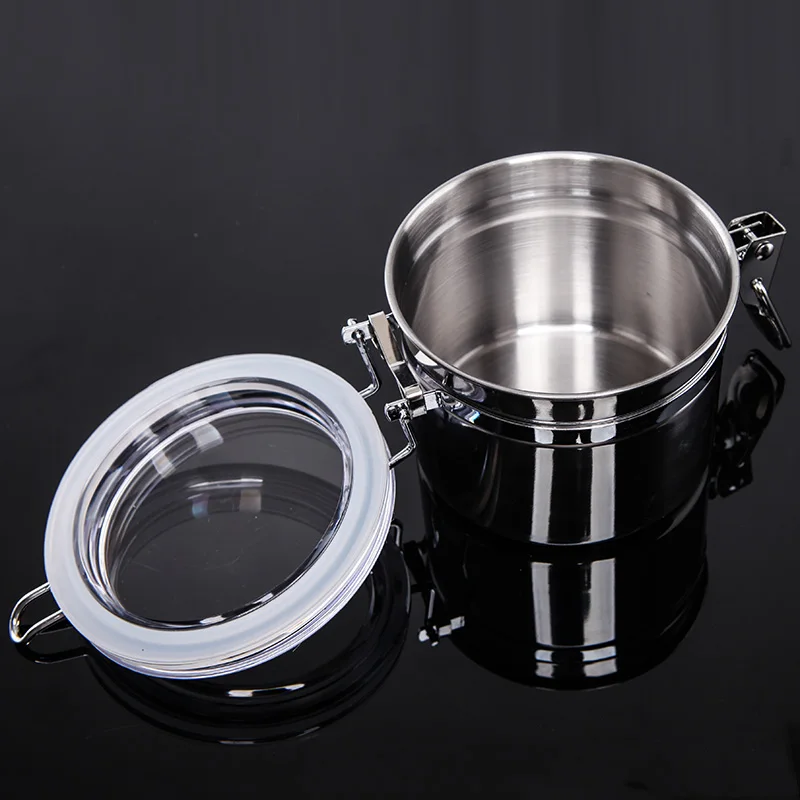 Модная Серебристая трубка из нержавеющей стали табачная коробка банка для