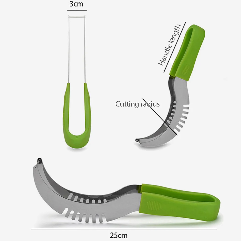 

Stainless Steel Watermelon Slicer Cutter Knife Corer Cut Watermelon Artifact Fruit Cutter Kitchen Gadgets Fruit Tool Home Cocina