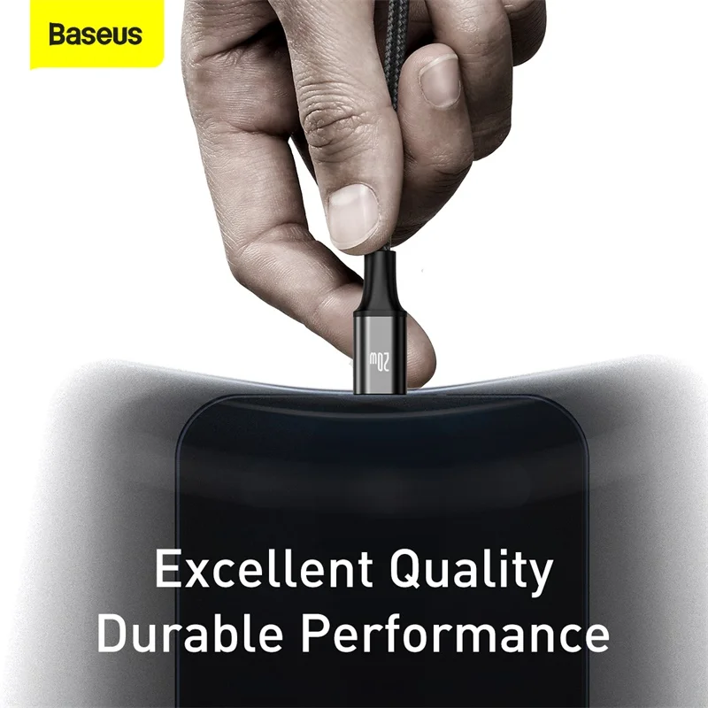 Baseus PD 20 Вт USB Type C кабель для iPhone 12 Pro Max 3 в 1 USBC Быстрая зарядка зарядный Xiaomi Samsung Micro