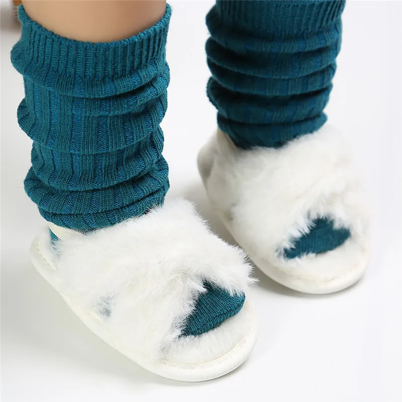 Обувь для маленьких мальчиков и девочек Зимние однотонные удобные детские туфли