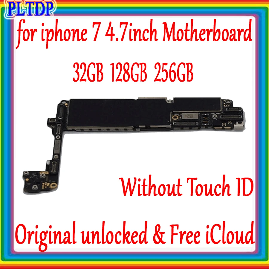 Разблокированная материнская плата для iPhone 7 с Touch ID/без ID полные чипы 100% оригинал