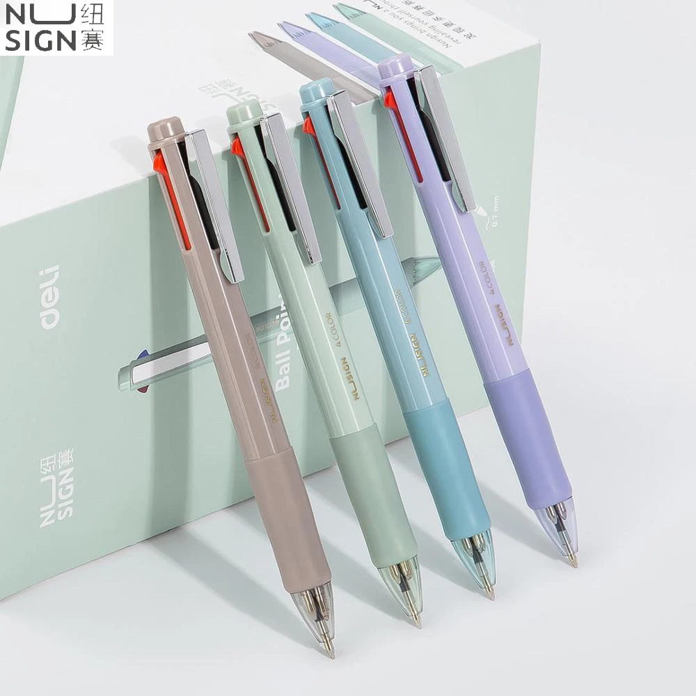 

Youpin Deli Nusign Gel Pen 4 In 1 Sign Pens 0.7MM Colorful Multifunction Pens with Black Blue Red Refill for Office Students
