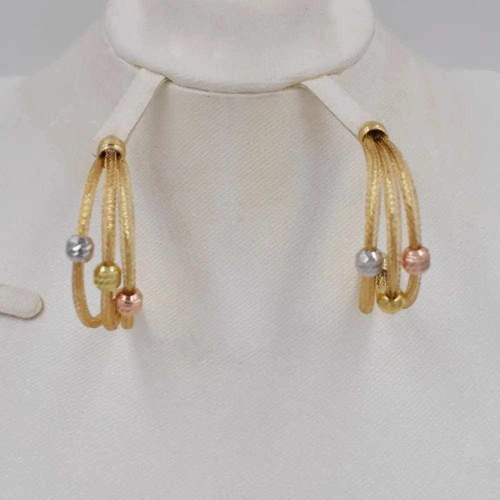 

ltal-gold color jewelry set for women, African beads, trendy necklace set, earrings, jewelery 750