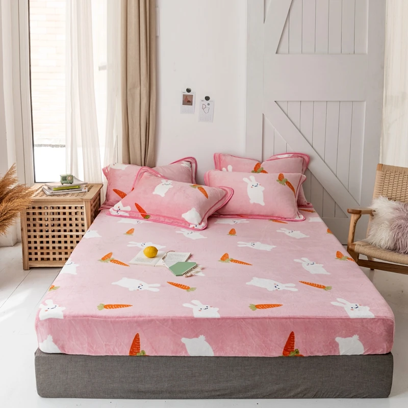 Простыня из фланелевого флиса теплая ультра мягкая легкая натяжная простыня 8