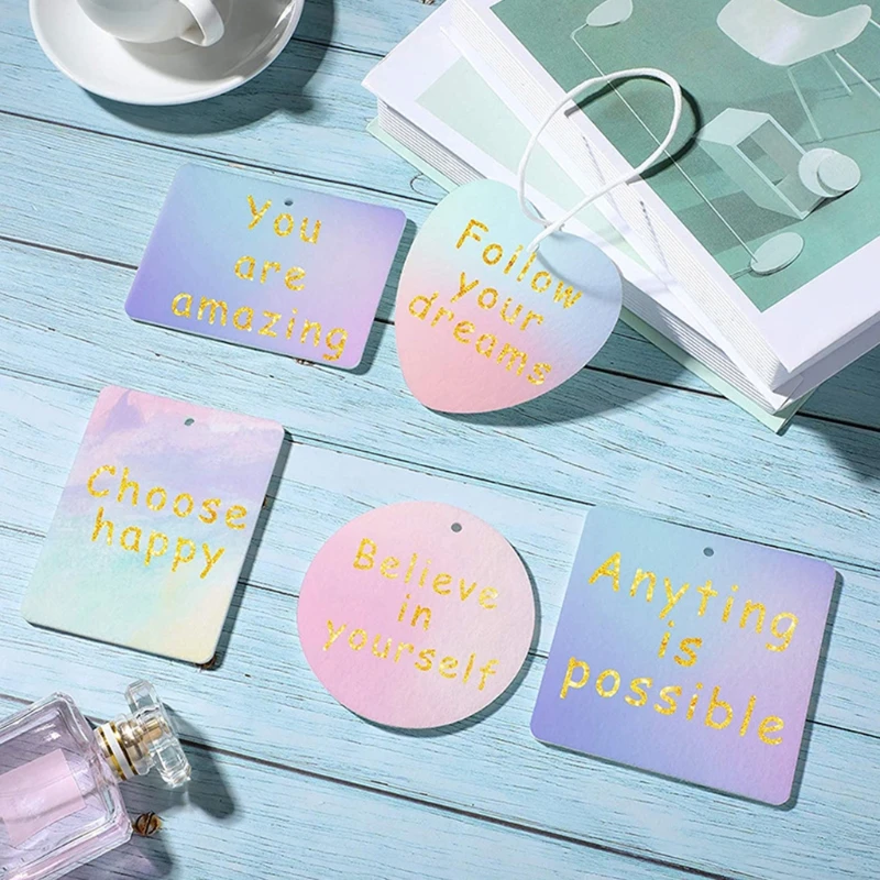

60 Pieces Scented Felt Blanks 6 Shapes Friends Family DIY Making Tool for Car Wardrobe Bedroom Air Freshener Sheets Dropshipping
