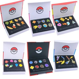 Pokemon Gym Badges Kanto Johto Hoenn Sinnoh Unova Kalos League Region Pins Brooches Orange Islands Box Collection Pocket Monster