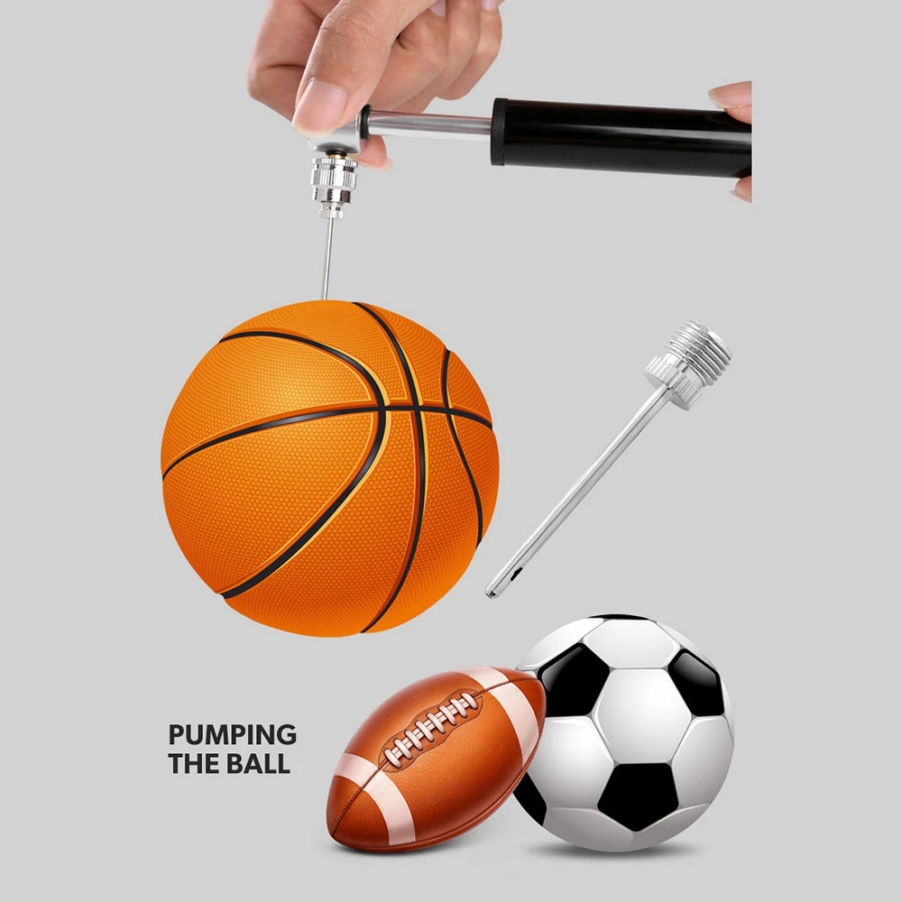 

Bicycle Pump Portable Mini Air Inflator Schrader Presta Valve Ball Needle Hose MTB Accessories for Road Bikes Mini Ball Pump