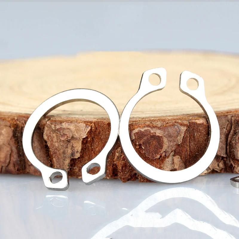 

30/20/10PCS M10-M30 Circlips for Shaft Type A Shaft Retaining Ring Circlip Card Outer Snap Ring 304 Stainless Steel Clamp Spring