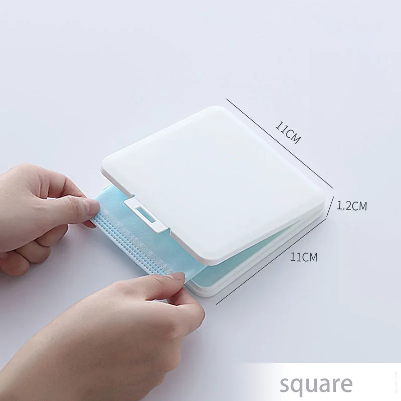 Переносная маска коробка пластиковая для лица чехол Boite Rangement Mask Пылезащитная