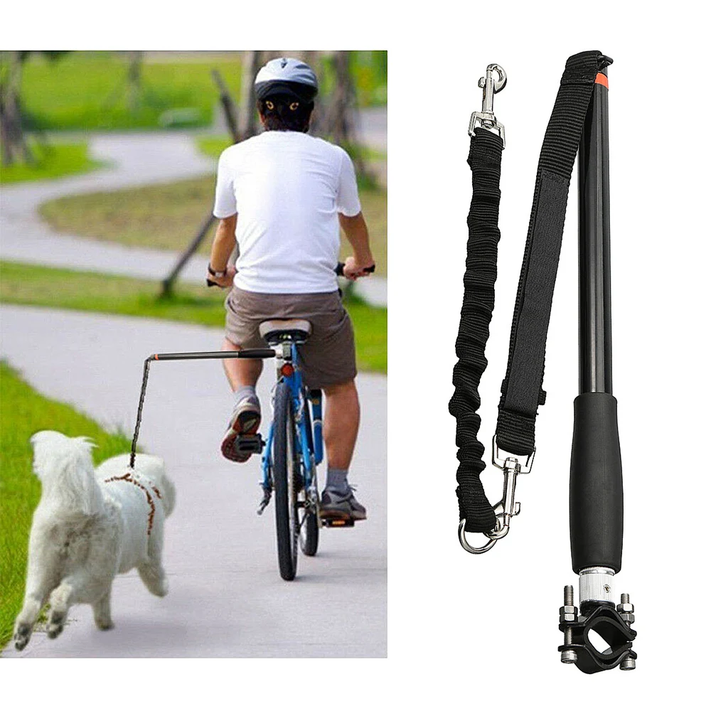 

Outdoor Bike Exercise Walk Run Hands Free Dog Leash Pet Supplies Accessory Stainless Steel Elastic Pet Dog Bike Leashes