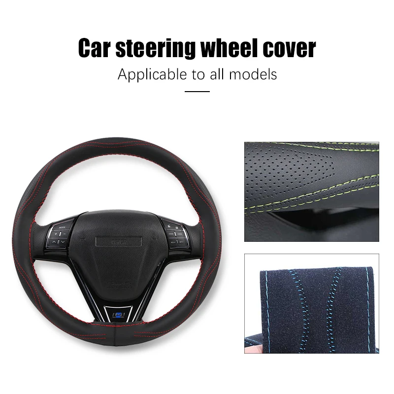 

Super Anti-wear DIY Car Steering Wheel Covers 38cm Breathable Three-dimensional Anti-slip Steering-Wheel Cover Sleeve Protector