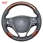 Чехол на руль Yuji-Hong для Toyota RAV4 Corolla Auris Isis 2012-2019 Scion iM 2015-2016, черный чехол из искусственной кожи
