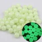 Бусины акриловые светящиеся, для мужчин и женщин, 4681012 мм, светится в темноте