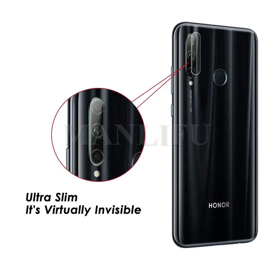 MANLIFU 2Pcs/Lot Back Camera Lens Clear Tempered Glass Protector for Honor 20 YAL-AL10 Honor 20 Pro 10i V20 Glass on Honor 20S