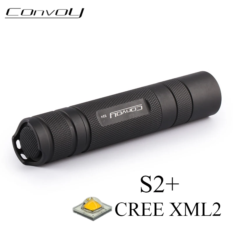 Светодиодный фонарик Convoy S2 Plus Cree XML2 мини-фонарик 18650 для самообороны фонарь