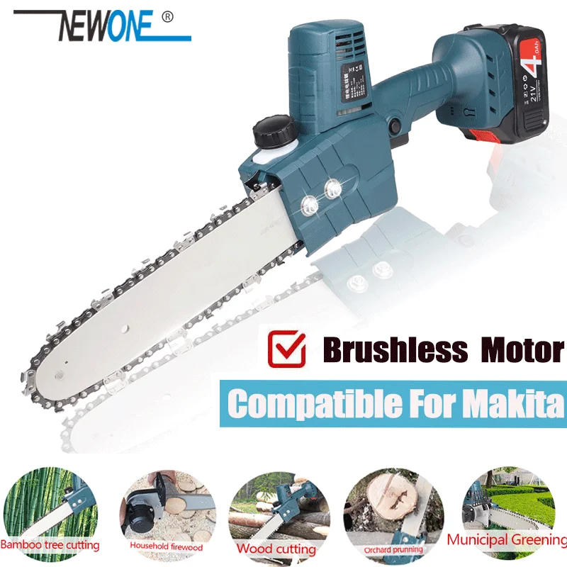 

Аккумуляторная бензопила Makita, 18 В, С бесколлекторным двигателем