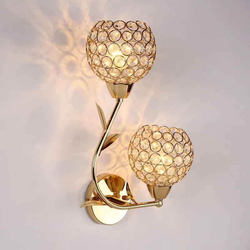 Crystal E14 Wall Lamp Modern Art High Grade  European Luxury Style LED Chandelier LightE27 Indoor Bedroom Living Room Decoration