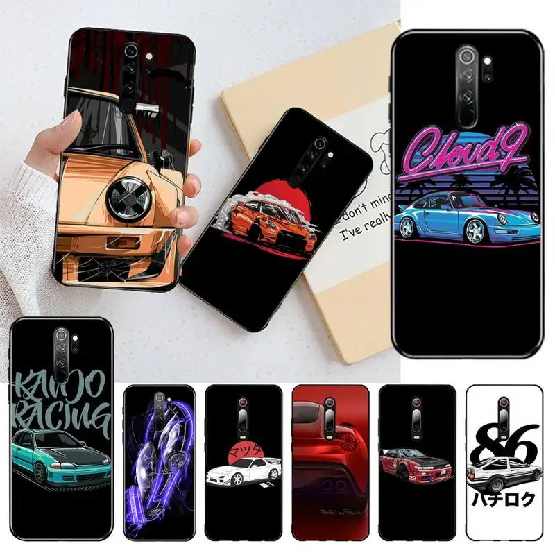 Мягкий силиконовый чехол HPCHCJHM для спортивного автомобиля JDM Redmi Note 8 8A 8T 7 6 6A 5 5A 4 4X 4A