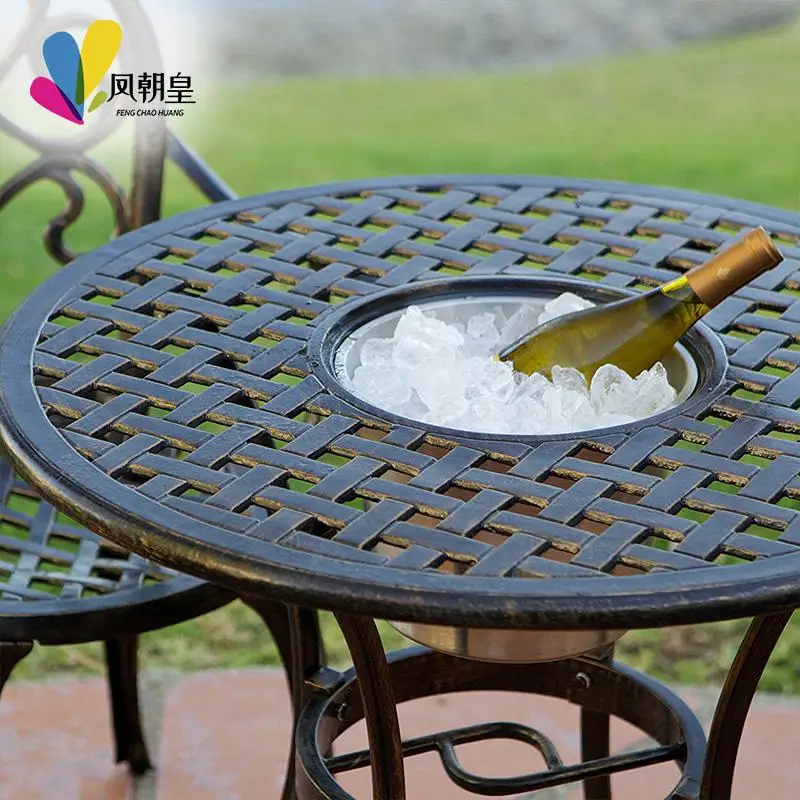 Литой алюминиевый уличный стол и стул один два стула комбинированный досуг