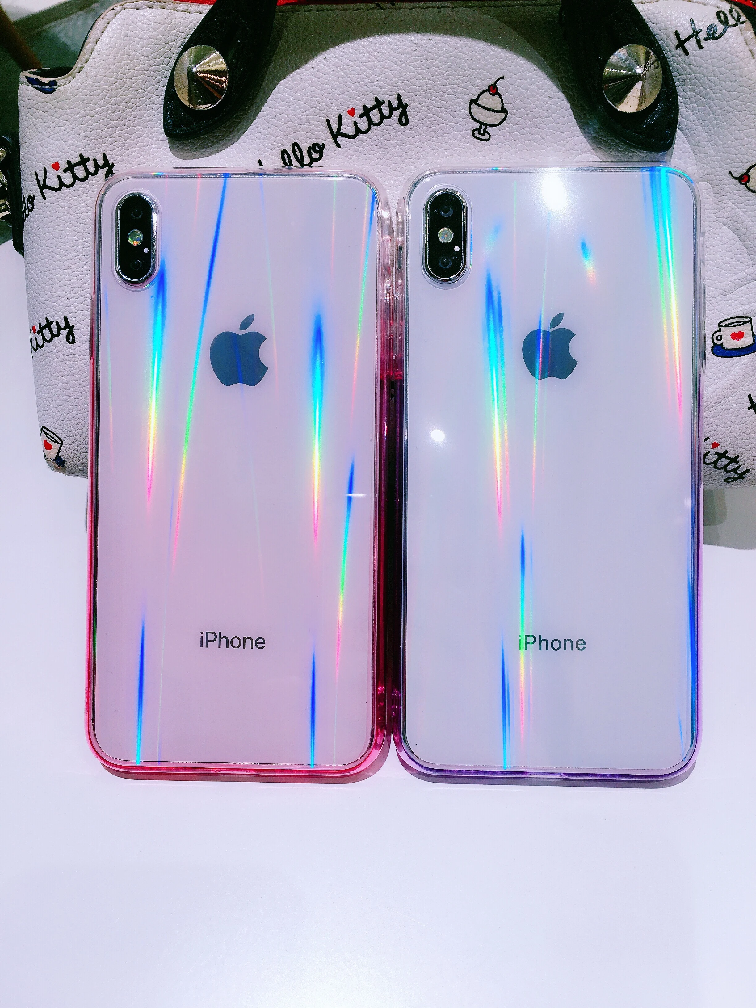 Радужный лазерный чехол для iphone XS MAX Apple X XR 8 7 6 6s plus роскошный цветной прозрачный