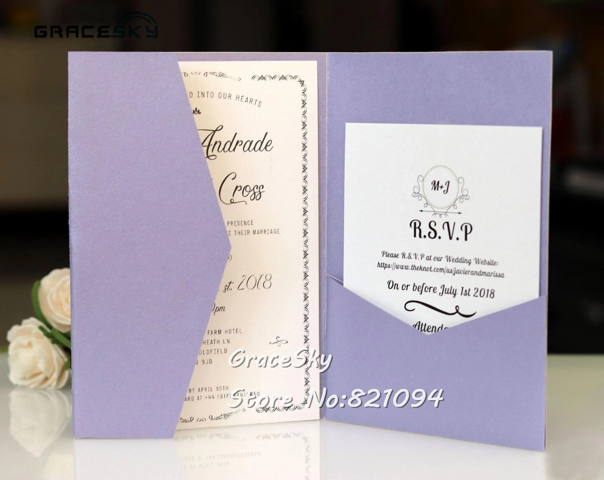 50 шт/лот лазерная резка чистый цвет простые карманные свадебные приглашения