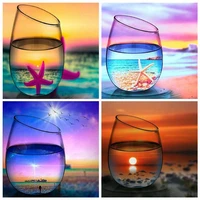 landscape in glass diy 5d diamond painting full drill square round embroidery mosaic art picture of rhinestones home decor gifts