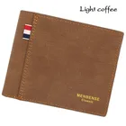 Новый дизайн 2021, мужские кошельки, маленький кошелек для монет, однотонный кожаный деловой короткий кошелек, известный Винтажный Мужской кошелек