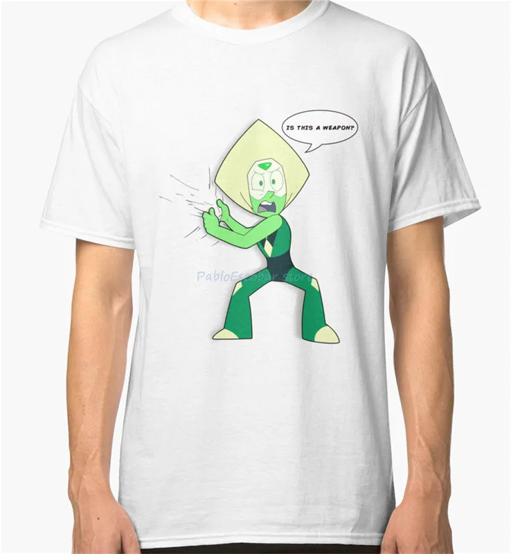 Перидот Стивен Вселенная мужские белые футболки одежда базовые модели футболка|