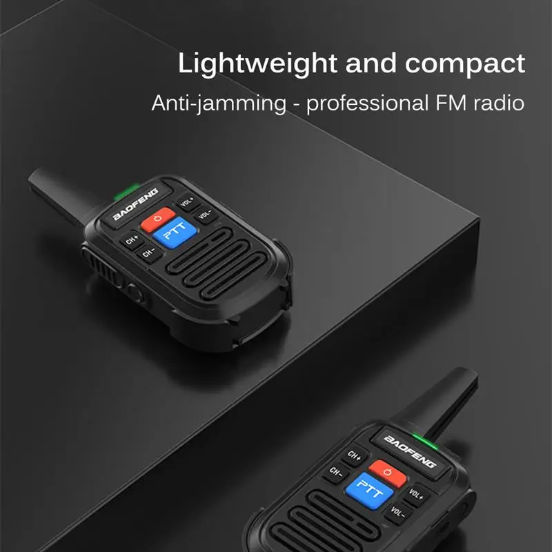 2 шт. портативная рация с usb зарядкой для детей взрослых кемпинга улицы черная