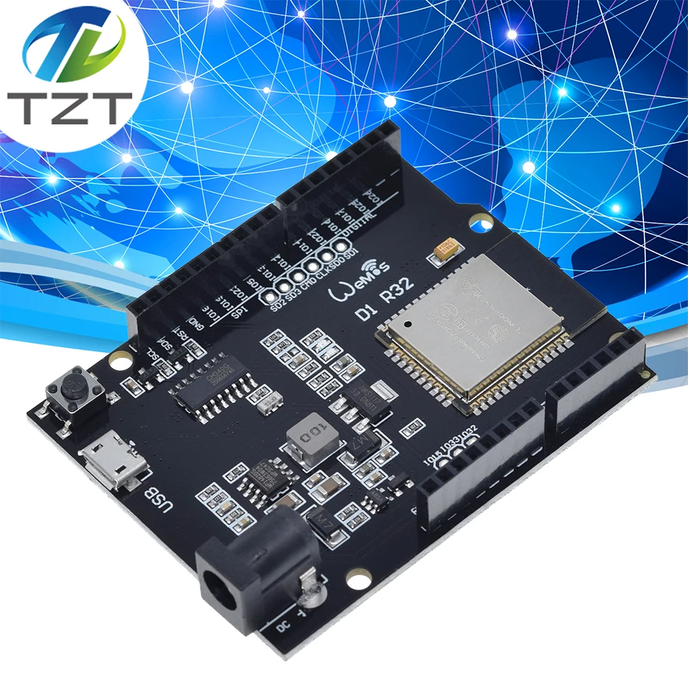 ESP32 для Wemos D1 Mini Arduino UNO R3 R32 WIFI Беспроводная Bluetooth макетная плата CH340 4M Memory