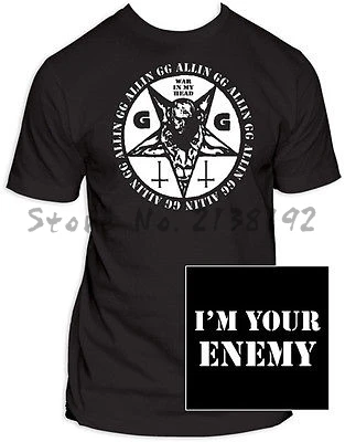 Лицензированная футболка GG Allin War In My Head для взрослых мужские топы футболки