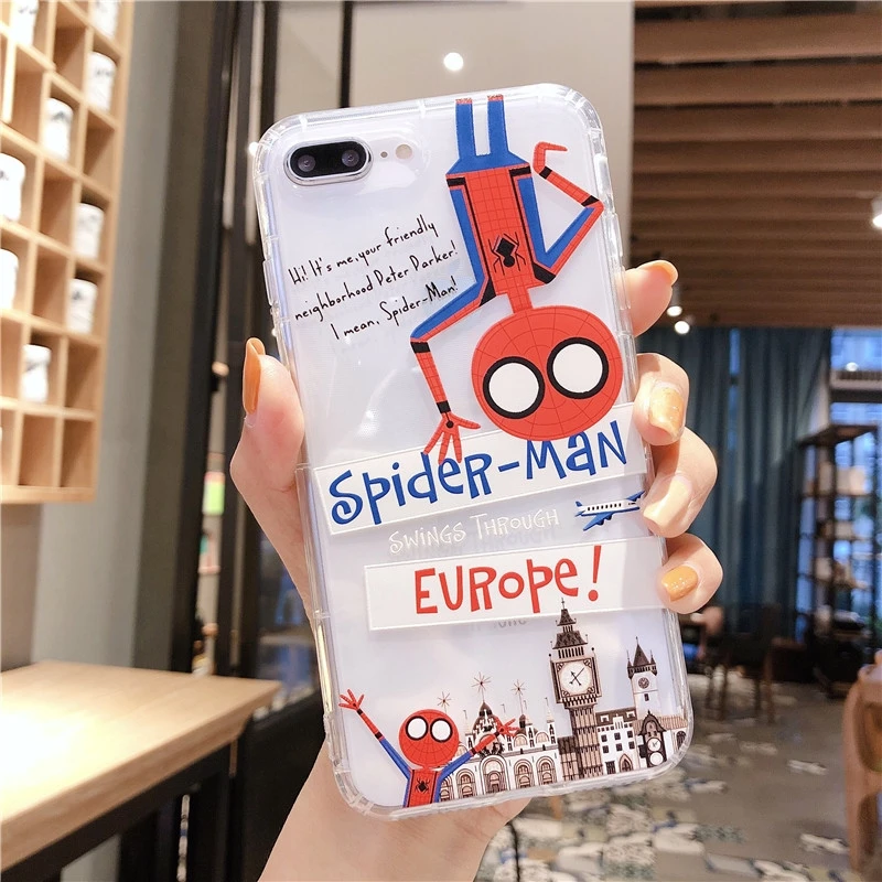Anime Cartoon Couples Airbag Transparent Phone Case For iPhone 11 Pro X XS Max XR 8 7 6 6s Plus Soft TPU Clear Back Cover Coque |