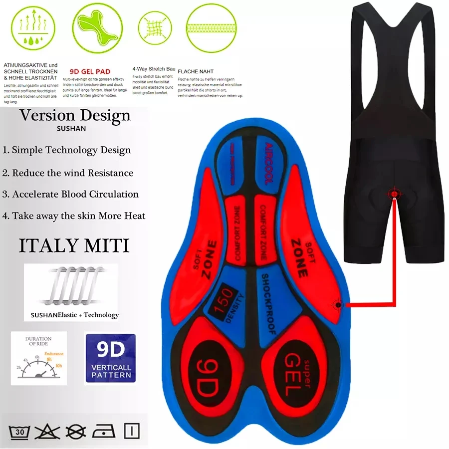 

Retro Man Cycling Jersey Gel Bib Shorts Set Cycling Maillot Men's Summer Bicycle Clothes Bike Clothing Mtb Equipment Uniform Men