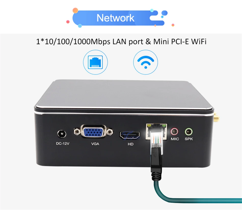 Настольные компьютеры мини ПК Intel Core i7 7567U i5 6287U i3 7167U Iris Plus графика Windows 10 Nuc Linux HDMI VGA 300M WiFi 6* USB